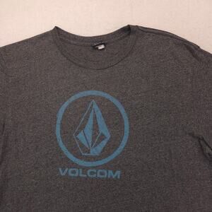 Volcom Crew Neck Short Sleeve Graphic T Shirt Mens Size Large L Gray